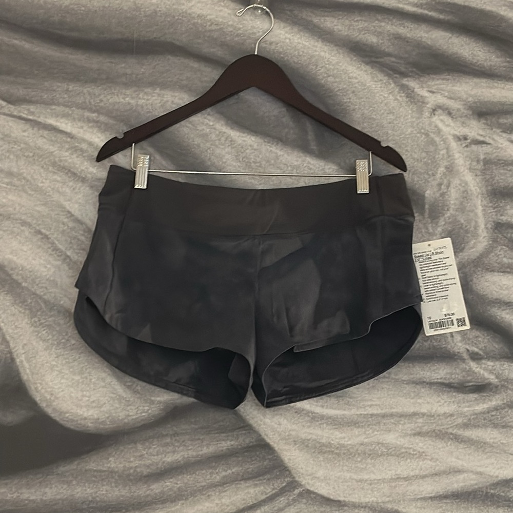 Lululemon Speed Up LR Lined Short 2.5" size 10 NWT Diamond Dye Graphite Grey - Picture 2 of 6